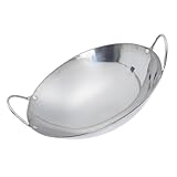 IWOWHERO Edelstahl Hot Pot Kochtopf Metallpfanne mit Hitzebeständigem Griff für Haushalt Stabiles Verschleißfestes Kochgeschirr für Suppen und Eintöpfe