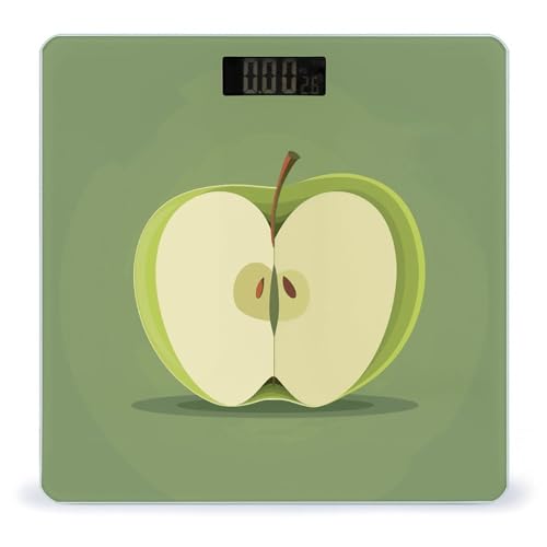 Báscula digital Cut in Half para baño vidrio templado LCD miniatura 1