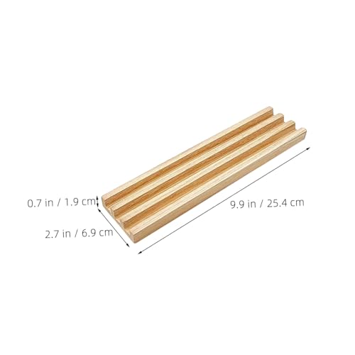 Organizador de fichas de dominó de madera Yardwe miniatura 2