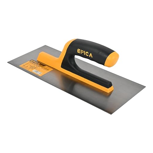 Image of Plastering Trowel - Professional Finishing Tool for Smooth Plaster, Cement, and Drywall Application - Durable Stainless Steel Blade with Comfortable Grip Handle, and DIY Projects.