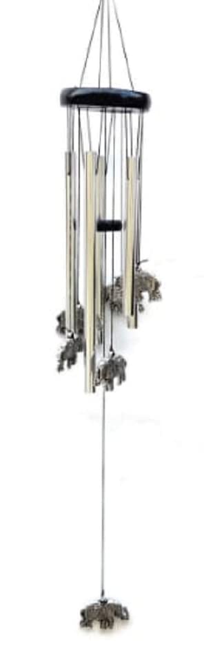 Elephant Wind Chime Hanging for Home, Balcony, Garden and Gallery Bedroom with Good Sound Quality Positive Energy Good Luck Height - 40 cms-picture-40