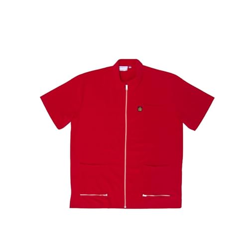 Image of King Midas Professional Barber Jacket for Men - Ultra Lightweight Short Sleeve Barber Smock