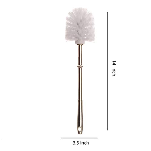 Glarcy Toilet Bowl Brush and Holder - Strong Bristled Cleaner Brush with Holder - Luxury Hand Painted Toilet Decor