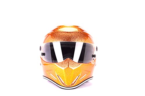 🔥 Cashback up to 70% CRG Full-Face Motorcycle Street Bike Fiberglass Helmet DOT Certified ATV-4 - Parent (Large, Gold)