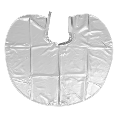 Capa de salón impermeable Healifty capa para peluquería plateada antiestática con cuello para corte de cabello, tintura y tratamiento permanente miniatura 1
