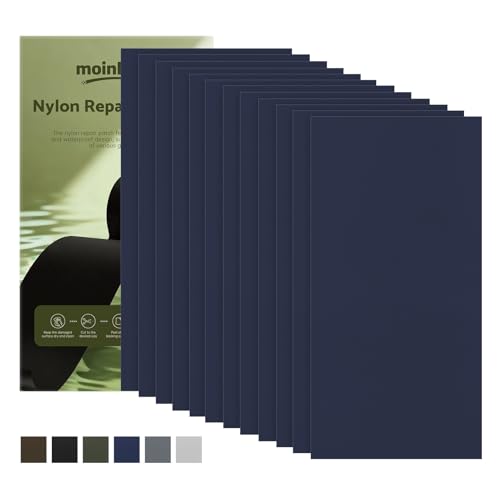 Moinkerin Parche De Reparación De Nylon Autoadhesivo 10x20cm 12pcs Impermeable, Adhesión Fuerte Y Flexible Para Reparación Rápida De Chaquetas, Plumas, Tiendas Y Mochilas Moinkerin Parche De Reparación De Nylon Autoadhesivo 10x20cm 12pcs Impermeable, Adhesión Fuerte Y Flexible Para Reparación Rápida De Chaquetas, Plumas, Tiendas Y Mochilas