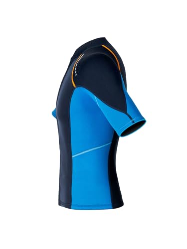 Men 1.5mm Neoprene Short Sleeve Swim Tops Wetsuit Swimsuit Diving Surfing Suit Front Zip Swim Shirt3