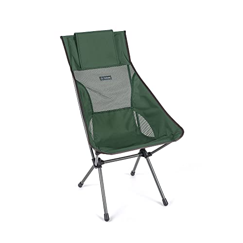 Helinox Sunset Chair Lightweight High-Back Collapsible Camping Chair Forest Green, 3.4Ibs Outdoor Chairs, Picnic Chair, Portable Camping Chair, with Side Pockets