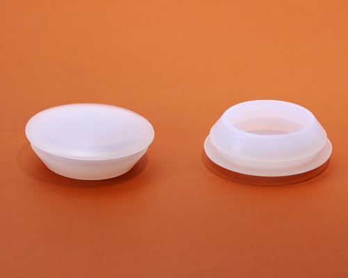 Image of ONLYKXY 10 Pcs Clear Silicone Round Snap in Type Locking Furniture Hole Plugs Button Protective Cover Cap Head,Universal (28mm /1.1inch)