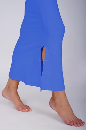 Sunehla Deal Saree Shapewear Petticoat for Women | Adjustable Drawstring & Side Slit Skirt (Royalblue, 3X-Large) — view 5