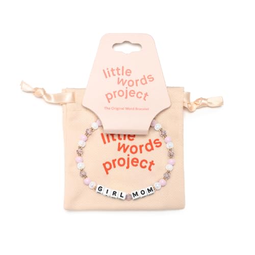 Girl Mom Bracelet, The Original Word Bracelet, Made with Colorful Beads and Plated Brass Hardware, Handcrafted Design & Positive Message, Size XS2