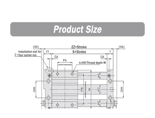 Cylindre sans tige CDY1S 25mm course 350mm avec guidage lisse