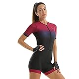 ropa ciclismo mujer barata 🚲【Bolsillos y cremallera duradera】 2 bolsillos independientes en la parte posterior, puede empacar algunos elementos esenciales, cremallera deportiva profesional con función de bloqueo automático para evitar que la cremallera se caiga durante la conducción.