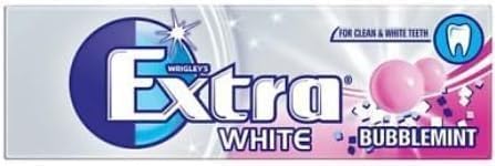 10 Pieces Wrigley's Extra Bubblemint Chewing Gum Sugar Free Helps keep Teeth Clean And Mouth Fresh