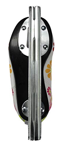 Girls American Double Runner Ice Skate,Flower Power,13