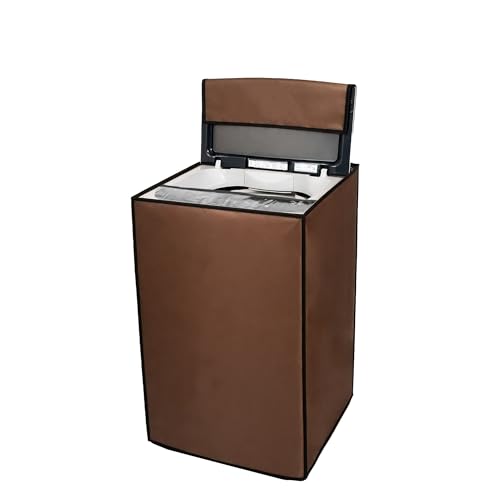 Image of Classic Top Load Washing Machine Cover Suitable For LG 7 Kg, 7.2 Kg, 7.5 Kg, 8 Kg, Waterproof & Dustproof (56cmsX56cmsX88cms, Brown)