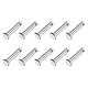 PATIKIL 6 x 30 mm Einzel-Loch-Clevis-Stifte, 10 Stück 304 Edelstahl Flachkopf-Stift für Hitch Pin Lock Link Scharnier-Systeme, Silber