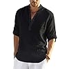 COOFANDY Men’s Cotton Linen H...