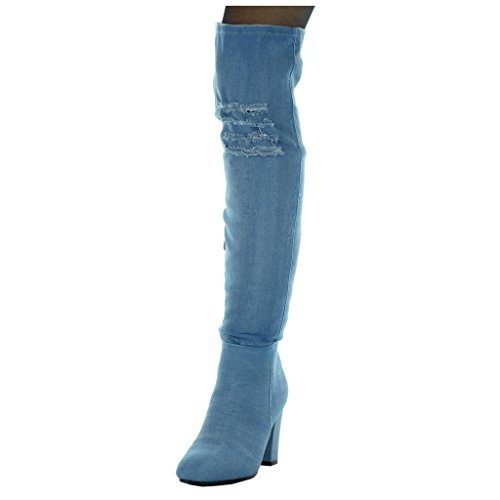 ANGKORLY - Scarpe da Moda Stivali Alti Cavalier