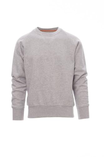 Payper Mistral+ Felpa da Uomo Girocollo in Caldo Cotone e Poliestere 300gr per Autunno Inverno Primavera (IT, Testo, XL, Regular, Regular, Grigio Melange)