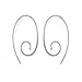 Boma Jewelry Sterling Silver Oval Spiral Pull Through Hoop Earrings