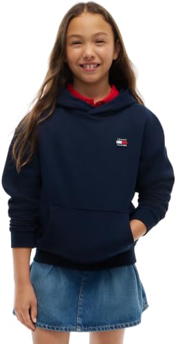 Tommy Hilfiger Kids Gender InclusiveFlag Heritage Sweat à Capuche KS0KS00758 Pull à Capuche, Bleu Marine foncé 4 Ans