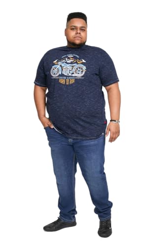 T-shirt homme imprimé moto bleu marine RAIS idéal pour vos sorties décontractées en week-end
