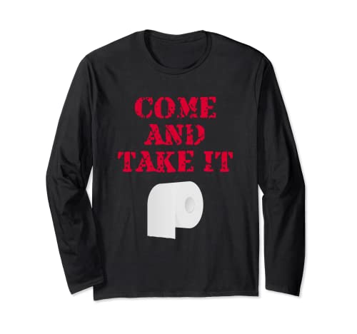 Come and Take It - Camicia di carta igienica, con carta igienica divertente Maglia a Manica