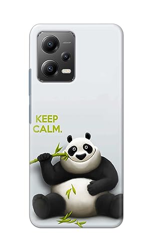 Image of PRINTFIDAA� Printed Hard Back Cover Case for Mi Poco X5 5G Back Cover (Cartoon Panda) -2808