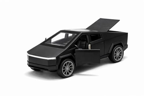 Image of Tesla Cybertruck Die-Cast Toy Car 1:36 Scale, Metal Alloy Model with Lights & Sound | Pull Back Action Car |Openable Doors & Hood | Realistic Mini Truck for Kids Boys Gift & Collectors