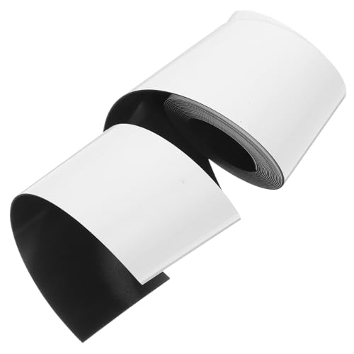 PLAFOPE Reusable Magnetic Label Stickers 50mm Wide White Writable Erasable Dry Erase Tags for Whiteboards Refrigerators and Storage Bins Multipurpose Organizational Labels for Office