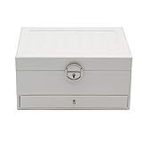 oytfs GYDSSH Jewelry Box Organizer mit Kleiner Reise Schmuck-Box, 3-Schicht-Ketten Ohrringe Ringe-Speicher-Fall, One-Button Eröffnung