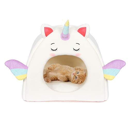 All Fur You Unicorn Style Cat Cave Bed, Cat House for Indoor Cats