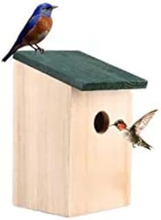 ALAYSTAR Premium Wild Bird House Wooden Nest Box- Ideal For Sparrows Robin Small Birds Great Tit Blue Tit - Comes Assembled