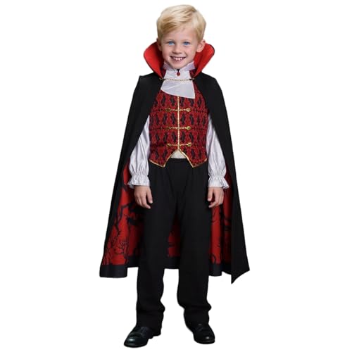 Generisch Costume d'Halloween 2025 pour enfant - Robe élégante - Robe de fête - Robe de conte de fées - Occasions formelles - Tenue pour fille - Cosplay - Mon héros - Costume d'académie, Noir , 3-4