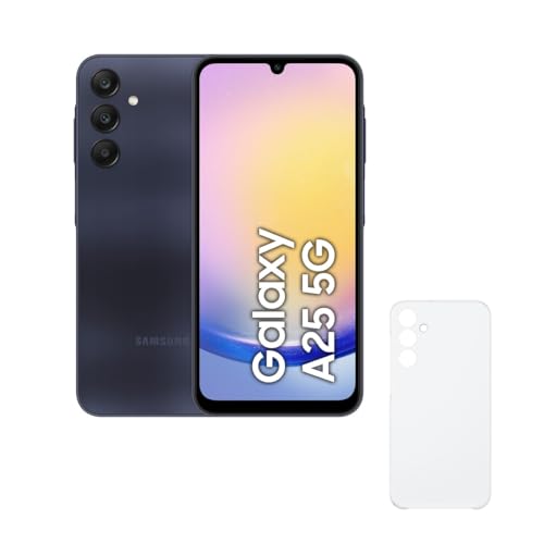 SAMSUNG Galaxy A25 5G 128 GB – Smartphone Libre con Funda, Cámara 50 MP, Carga Rápida, Negro