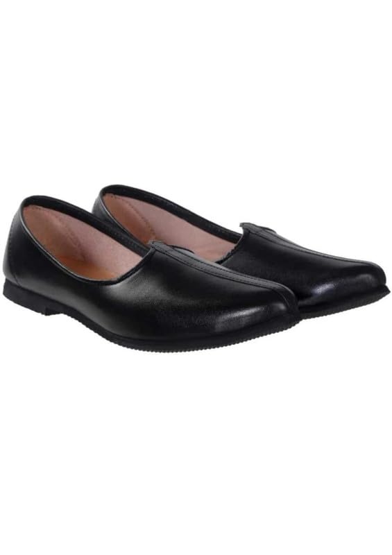 Image of Ekaaya Men's Leather Ethnic Mojari Jutti | Punjabi Rajasthani Jodhpuri Desi Jalsa Shoes