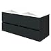 Produktbild Lomadox Badezimmer Doppel Waschtisch-Unterschrank Waschbecken 120 cm Badmöbel matt grau