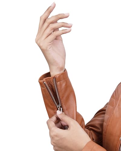 Image of Decrum Leather Jacket for Women - Real Lambskin Casual Leather Jackets Womens