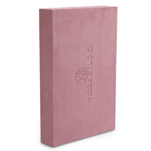 Yoga Studio Blocco per yoga, 30 x 20 x 5 cm, in EVA antiscivolo, accessorio leggero per esercizi (rosa polvere)
