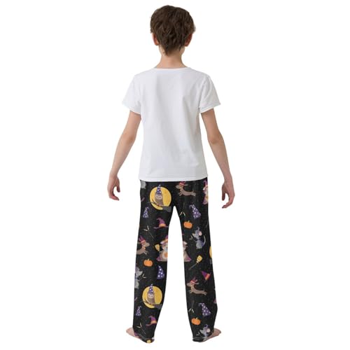 Halloween Mouse Owl Boys Long Pants Soft Trousers Elastic Waist Kids Lounge Bottoms with Pockets S-XL3