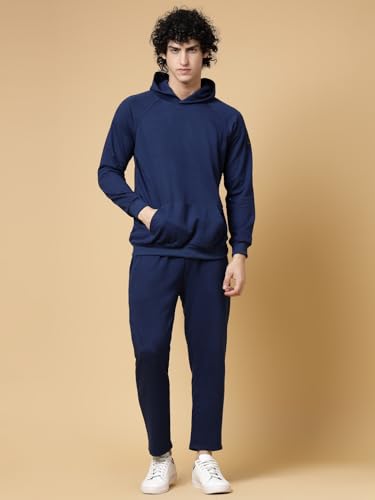 Image of Rigo Cotton Fleece Full Sleeves Oversized Co-ord Set for Men | Printed Hooded Track Suit Set for Men