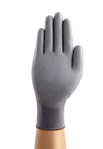 Ansell HyFlex 48-102 Thin Work Gloves, Stretch Fit Nylon Liner with Flexible PU Coating - Image 3