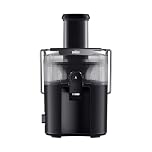 Braun MultiJuice 5 SJ5000, Estrattore Succo Centrifuga, Tecnologia ColdXtract, Tubo di Riempimento 75 mm, Contenitore 1.5L, Sistema Antigoccia e di Sicurezza Quadruplo, Filtro Acciaio Inox, 800W, Nero