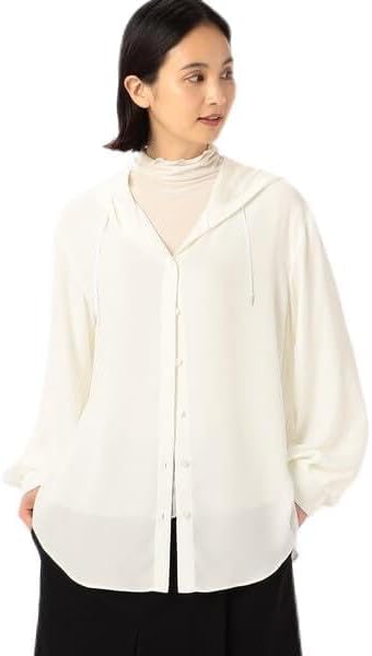 Amazon | [ギャバジン K.T] とろ～んバックサテン フード付きブラウス