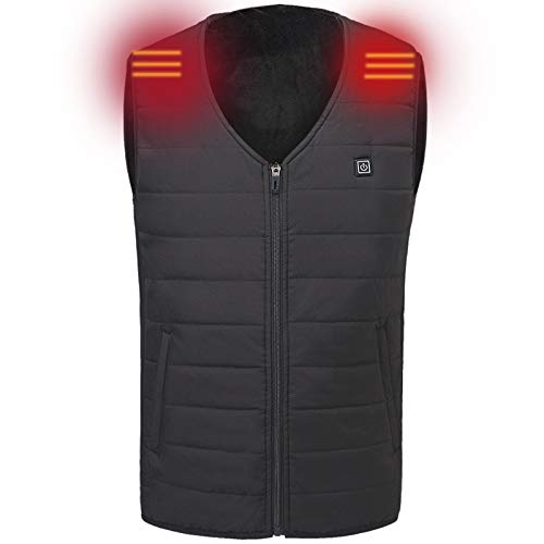 Chaleco con calefacción para hombre chaleco térmico grueso y suelto sin mangas 3