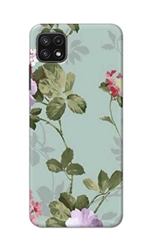 Image of Printed Hard Back Cover Case for Samsung Galaxy A22 5G | A22s 5G | Samsung F42 5G Back Cover (Floral Painting) -1302