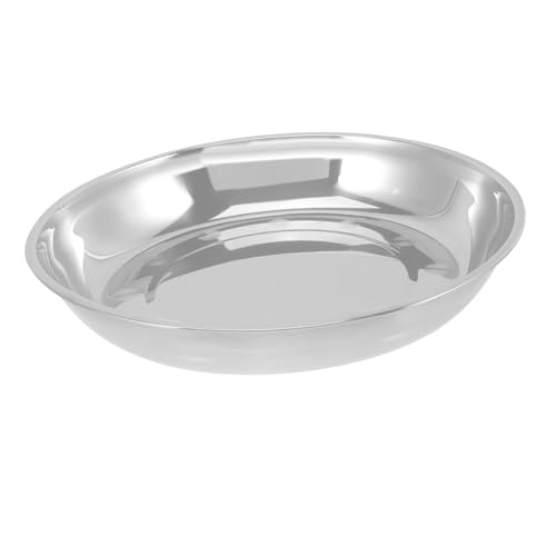 HOUDERCO bandejas de escala de joyería palet pallet platón buds platos de pesaje para balanzas bandeja de regazo bandeja de escala de joyería plato medidor de polvo Acero inoxidable Silver