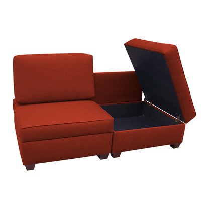 Duobed Modular Sofa Bed Rectangular Shape Multi-Functional Standard Fabric For Sleeper And Couch, Brick #TOP7