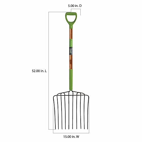 Ames 2827000 10-Tine Welded Steel Ensilage Fork With Hardwood Handle And D-Grip, 52-Inch #TOP3